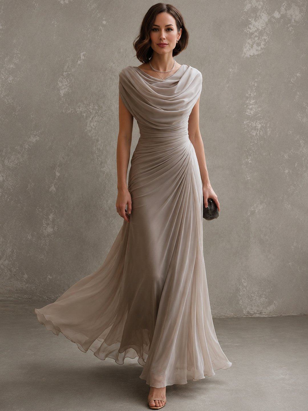 Maryjane Strappy Maxi Dress – Beige