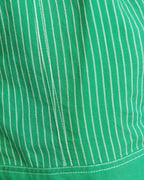 Gigi Striped Linen-Blend Pull-On Shorts – Green by Aurelia Sun