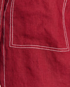 Gigi Oversized Linen Short-Sleeve Shirt – Burgundy by Aurelia Sun