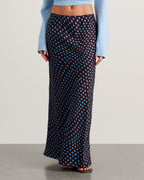 Ania Spot-Print Linen-Blend Maxi Skirt by Aurelia Sun