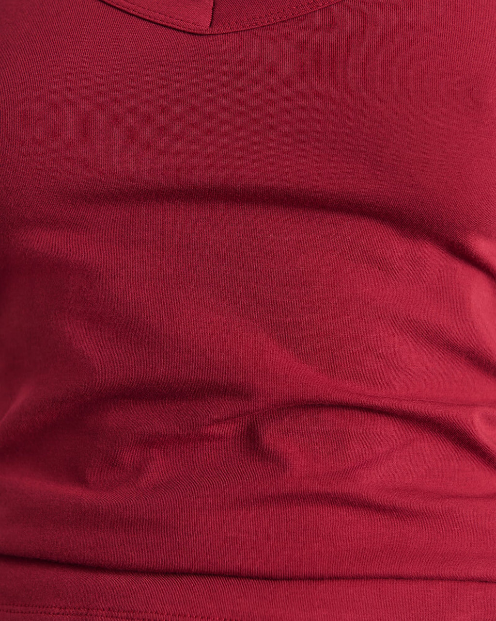 Dakota Ribbed V-Neck Cotton Tank – Burgundy by Aurelia Sun