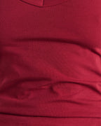Dakota Ribbed V-Neck Cotton Tank – Burgundy by Aurelia Sun