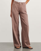 Loe Mid-Rise Straight-Leg Jeans – Latte by Aurelia Sun