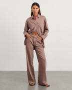 Loe Mid-Rise Straight-Leg Jeans – Latte by Aurelia Sun