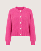 Lily Fluffy Mohair-Blend Cardigan – Peony by Aurelia Sun