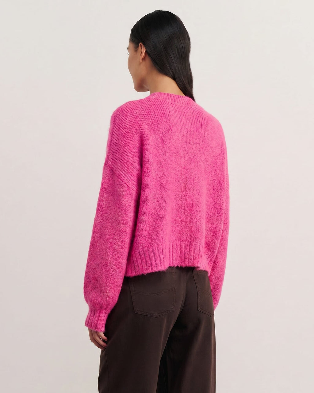 Lily Fluffy Mohair-Blend Cardigan – Peony by Aurelia Sun