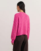 Lily Fluffy Mohair-Blend Cardigan – Peony by Aurelia Sun