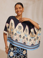 Hibiscus Satin Batwing Top in Lemon Yellow by Aurelia Sun