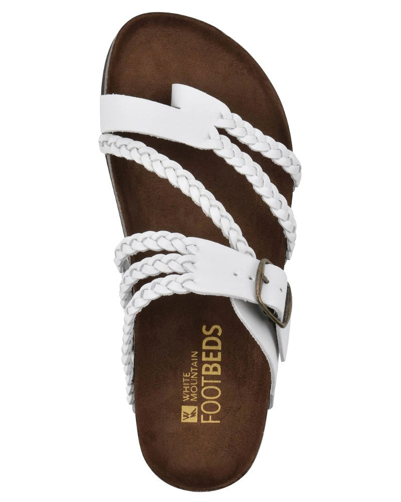 Kiera Braided Toe Loop Sandals in Brown by Aurelia Sun