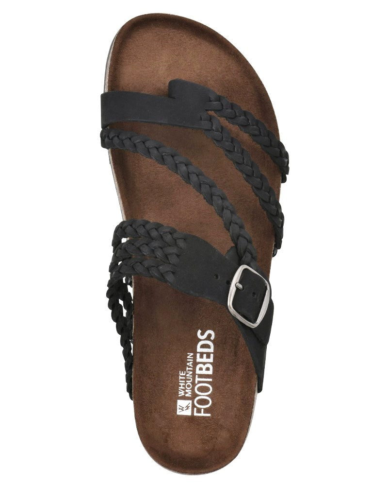 Kiera Braided Toe Loop Sandals in Brown by Aurelia Sun