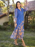 Jungle Butterfly Chiffon Maxi Dress by Aurelia Sun