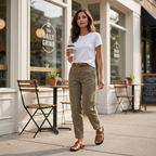 Maren Tailored Utility Trousers – Khaki