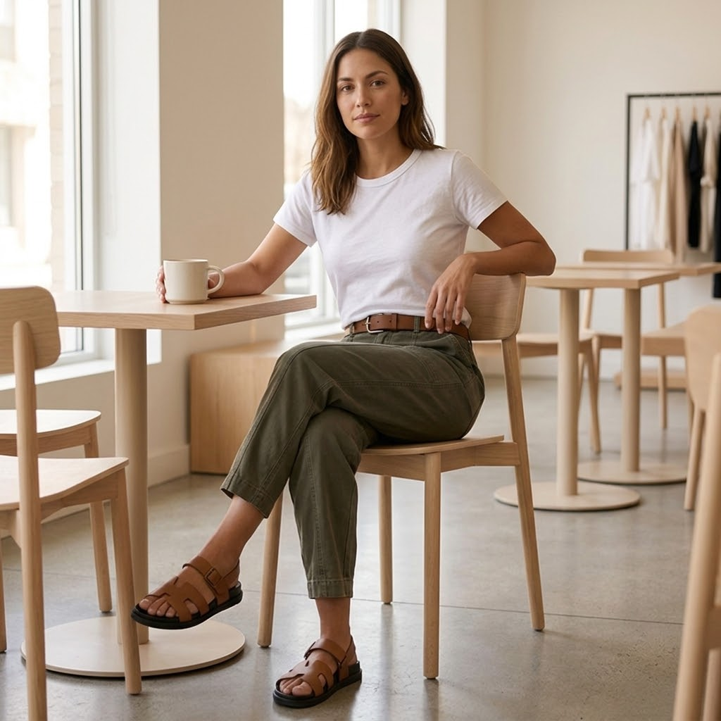 Maren Tailored Utility Trousers – Khaki