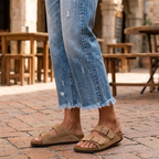 Capri Cropped Straight-Leg Jeans – Navy 2