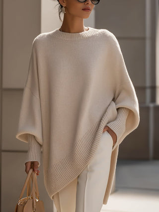 Oversized Asymmetric Knit Sweater