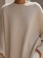 Oversized Asymmetric Knit Sweater