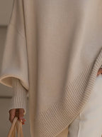 Oversized Asymmetric Knit Sweater