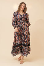 Marrakech Border Print Maxi Dress - Aurelia Sun
