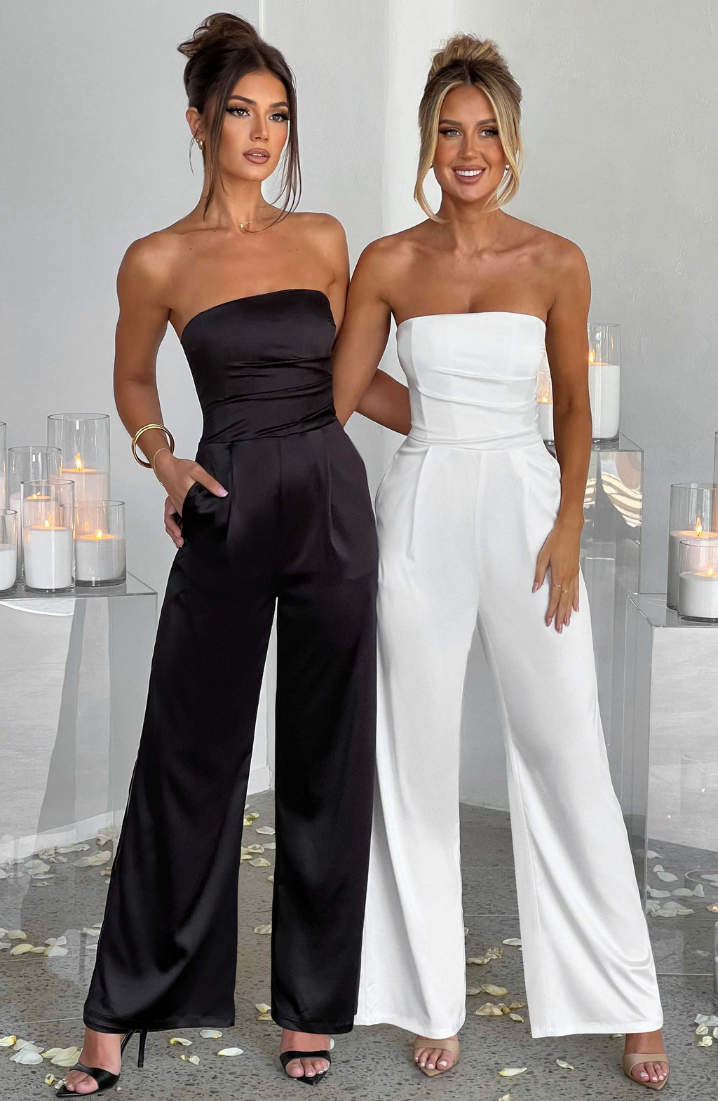 Martinez Satin Wide-Leg Jumpsuit