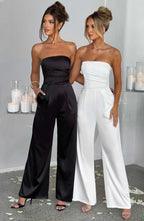 Martinez Satin Wide-Leg Jumpsuit
