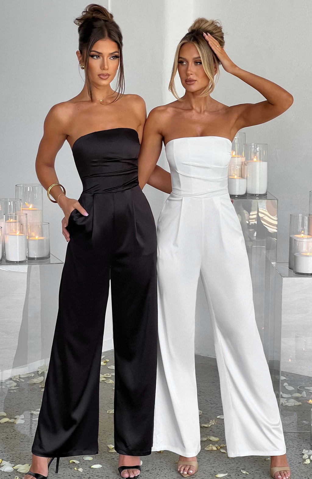 Martinez Satin Wide-Leg Jumpsuit