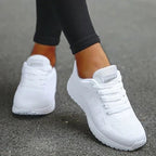 Matilda Cushioned Walking Trainers in White by Aurelia Sun