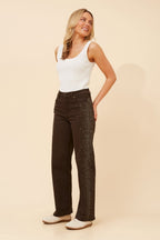 Micole Diamante Wide Leg Jeans - Aurelia Sun