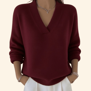 Mila Relaxed V Neck Knit Jumper