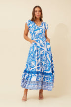 Morocco Border Print Maxi Dress - Aurelia Sun