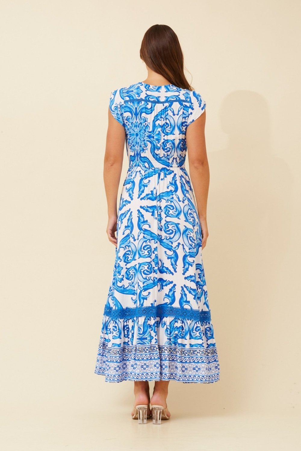 Morocco Border Print Maxi Dress - Aurelia Sun