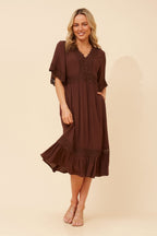 Nayla Lace Midi Dress - Aurelia Sun