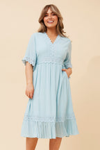 Nayla Lace Midi Dress - Aurelia Sun