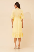 Nayla Lace Midi Dress - Aurelia Sun