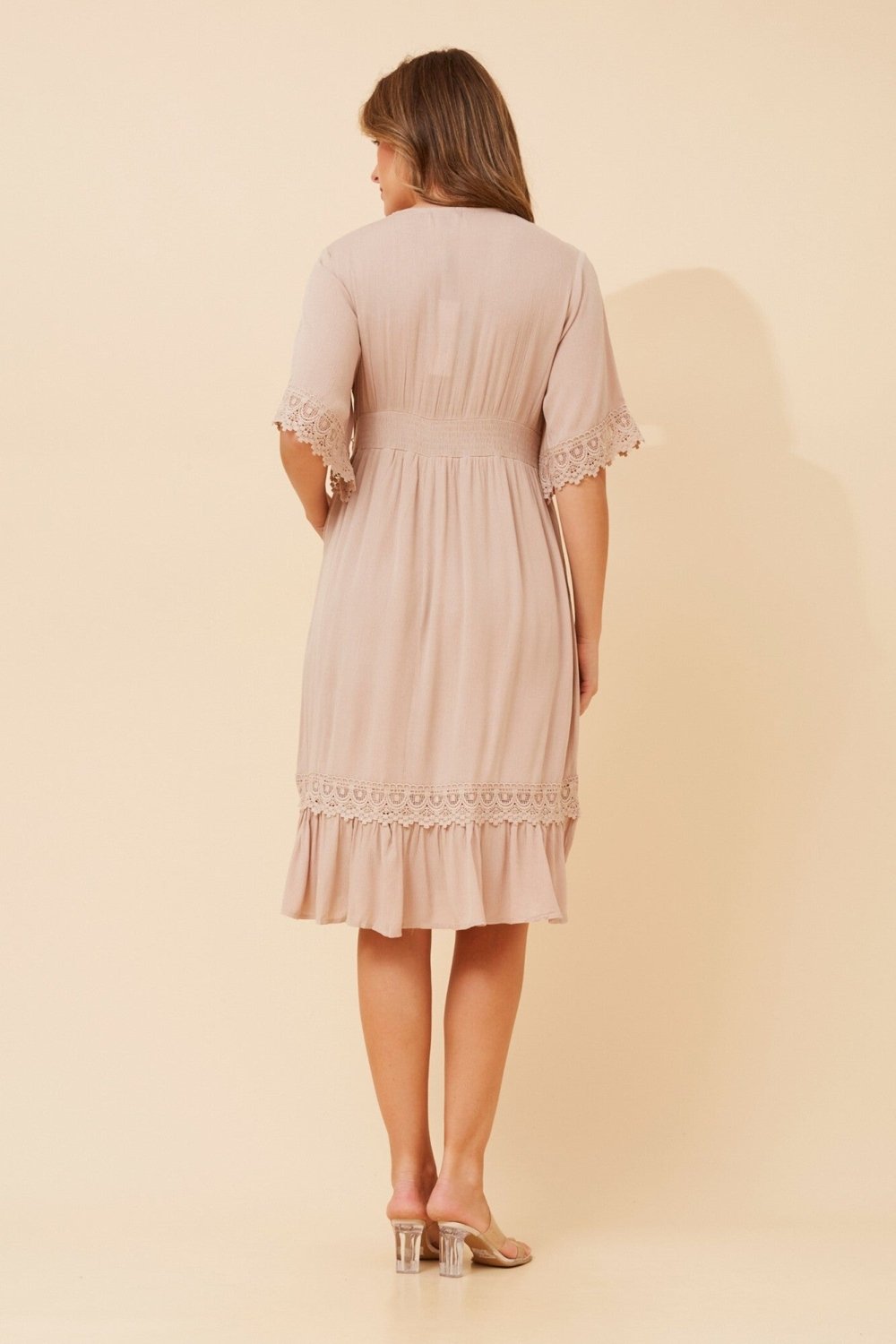 Nayla Lace Midi Dress - Aurelia Sun