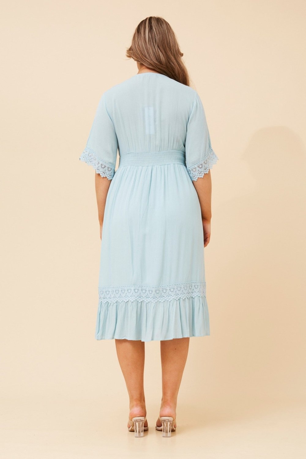 Nayla Lace Midi Dress - Aurelia Sun