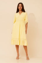 Nayla Lace Midi Dress - Aurelia Sun