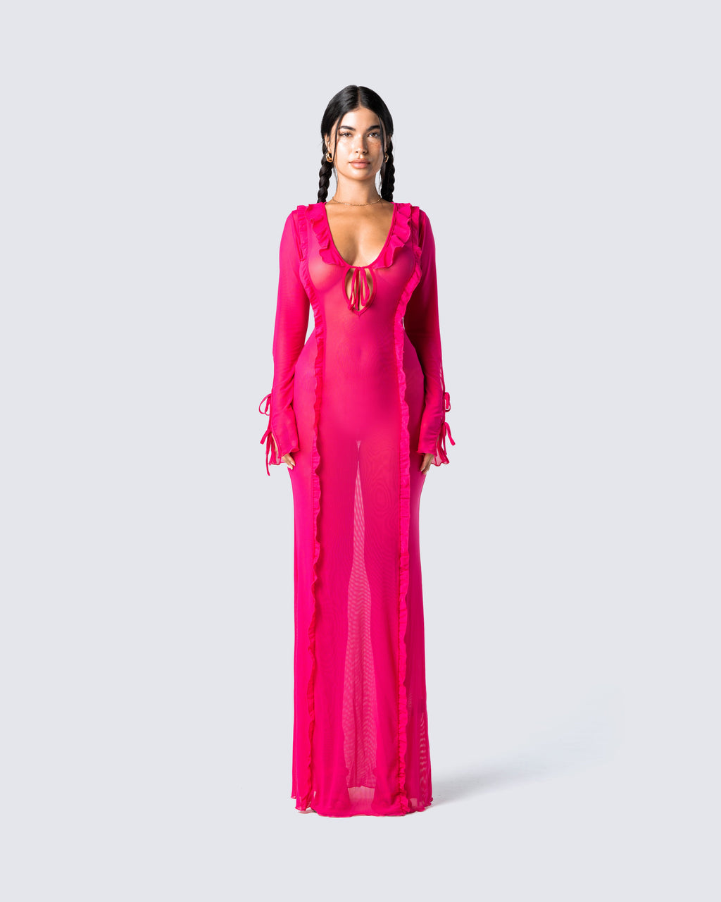 Florence Mesh Cutout Maxi Dress by Aurelia Sun