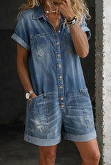 Nora Denim Romper