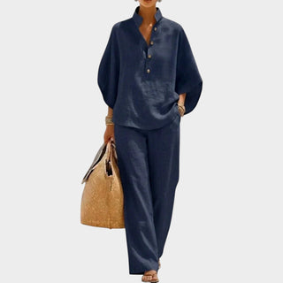 Marina Shirt & Wide-Leg Pants Set