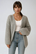 Chunky Knit Open-Front Cardigan