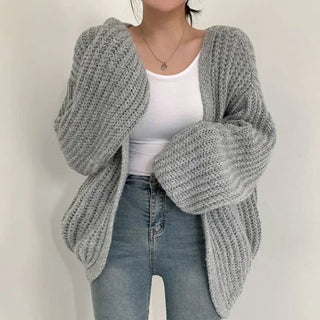 Chunky Knit Open-Front Cardigan