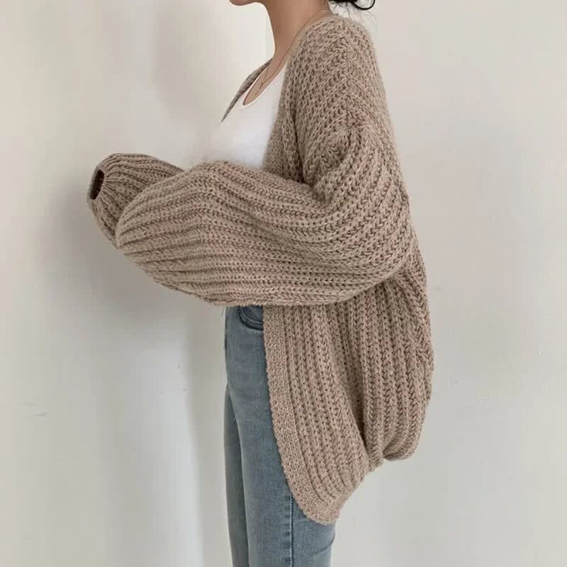 Chunky Knit Open-Front Cardigan