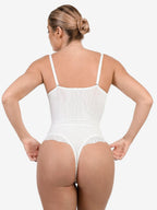 Amélie Deep-V Lace Thong Bodysuit – Purple