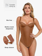 Noelle Lace Balconette Sculpting Bodysuit – Dark Purple