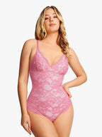 Celeste Full-Lace Control Bodysuit – Baby Pink