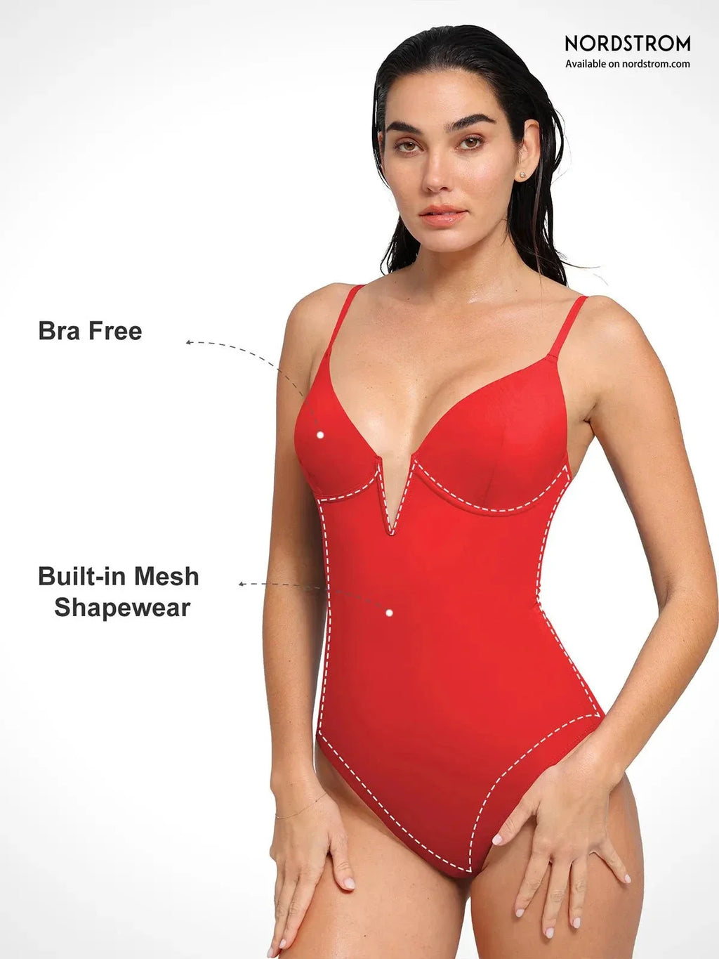 Marina Plunge Sculpting Swimsuit – Pink