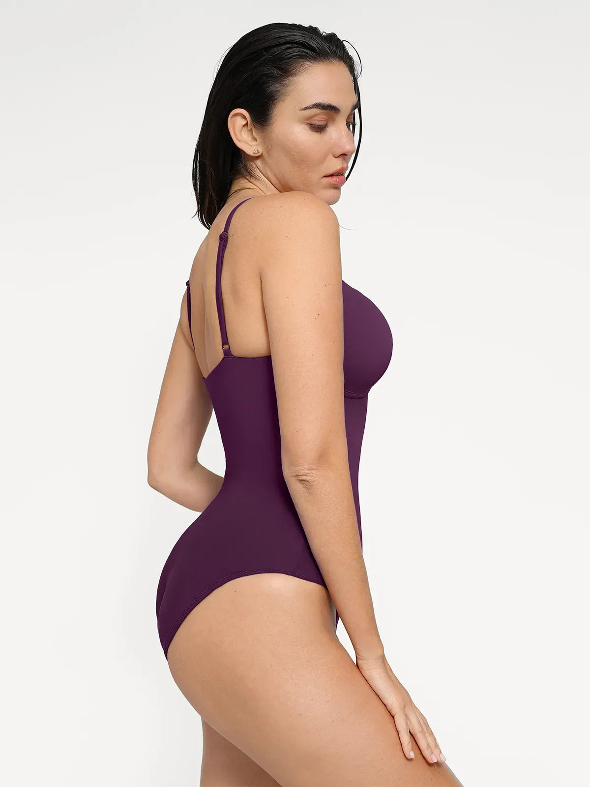 Marina Plunge Sculpting Swimsuit – Purple