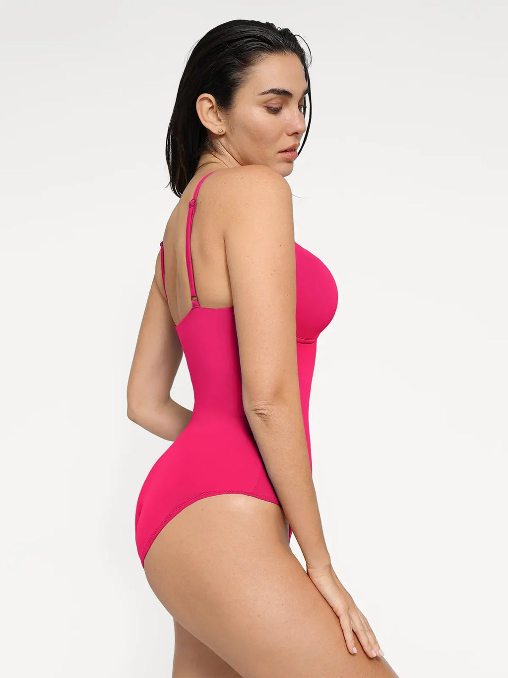 Marina Plunge Sculpting Swimsuit – Pink