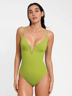Marina Plunge Sculpting Swimsuit – Green