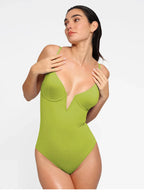 Marina Plunge Sculpting Swimsuit – Leopard